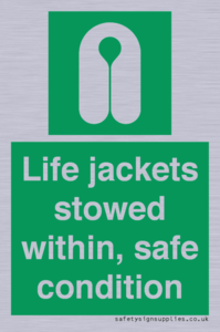 Life jackets stowed within